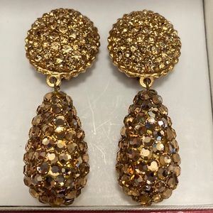 Vintage 1970 Drop Gold Earrings